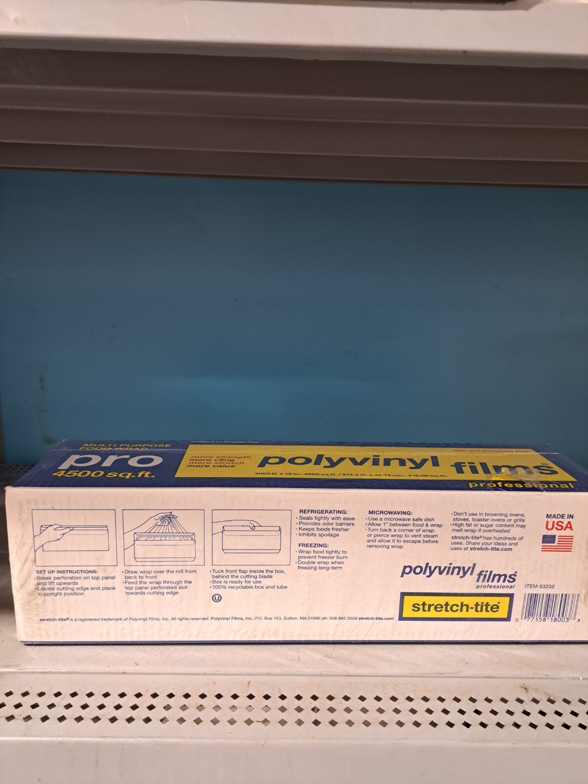 Polyvinyl Films All Purpose Food Wrap, Cutter Box, 18"W x 3000'L gallery