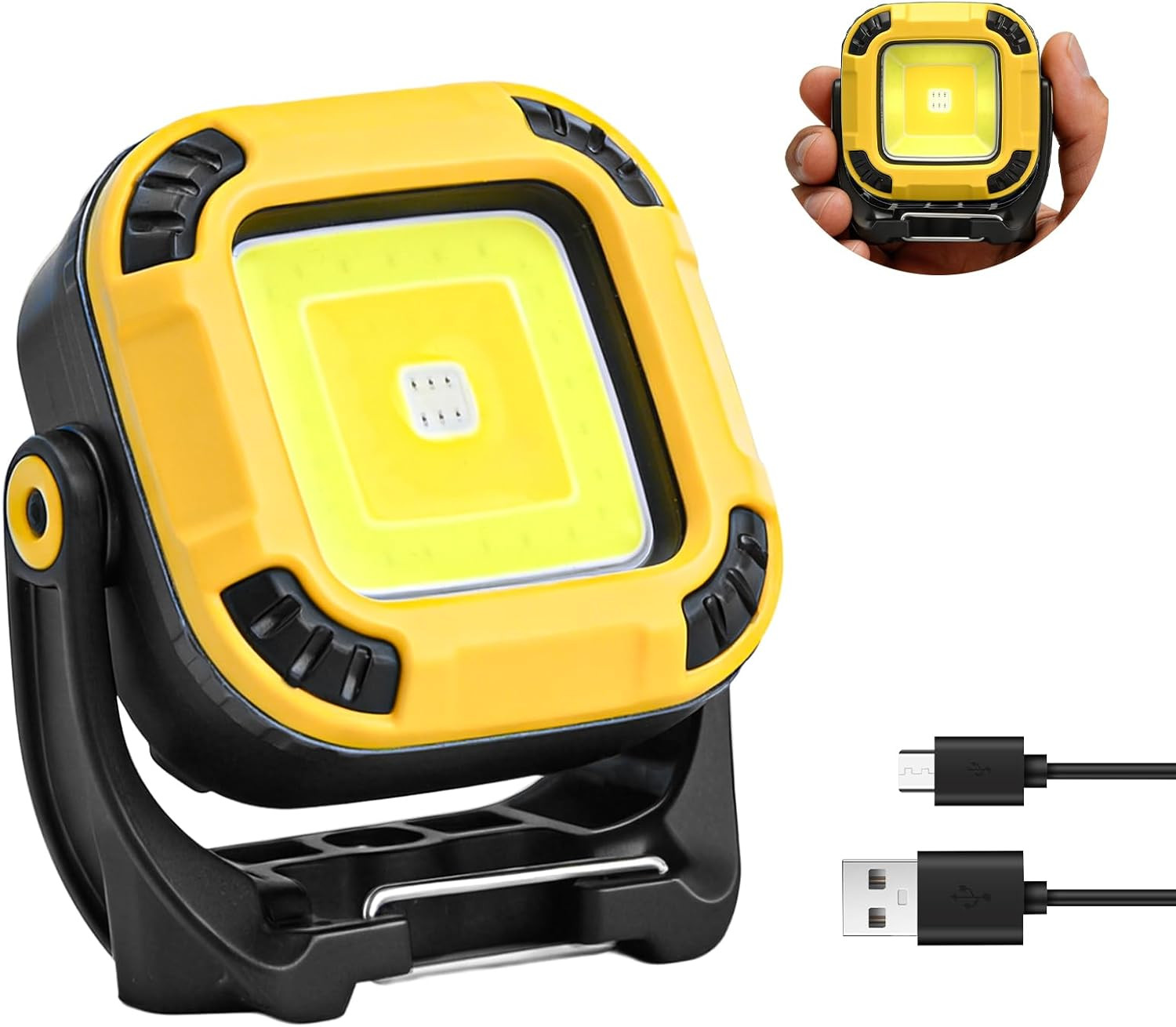 Magnetic Work Light Rechargeable, 1100LM Magnetic Light with Strong Magnet & Hoo gallery