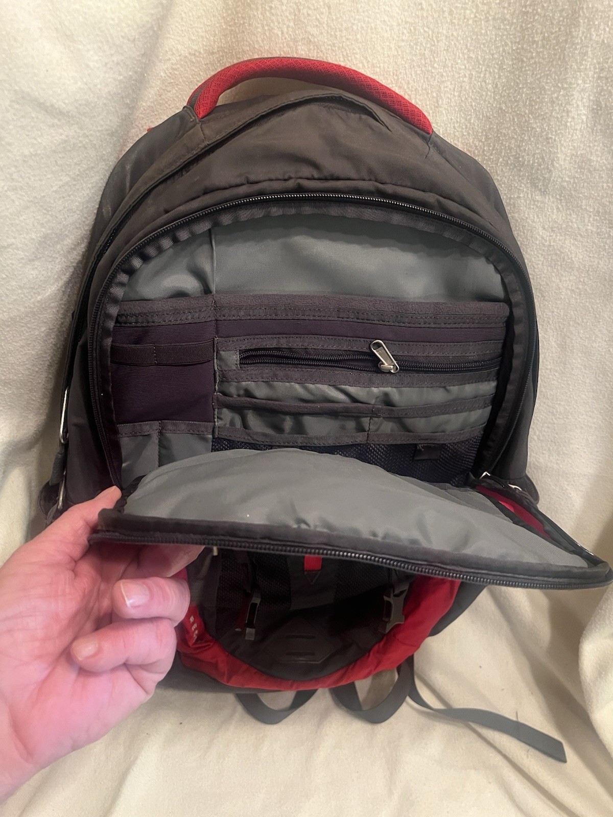 The North Face Recon Red Black Backpack 4