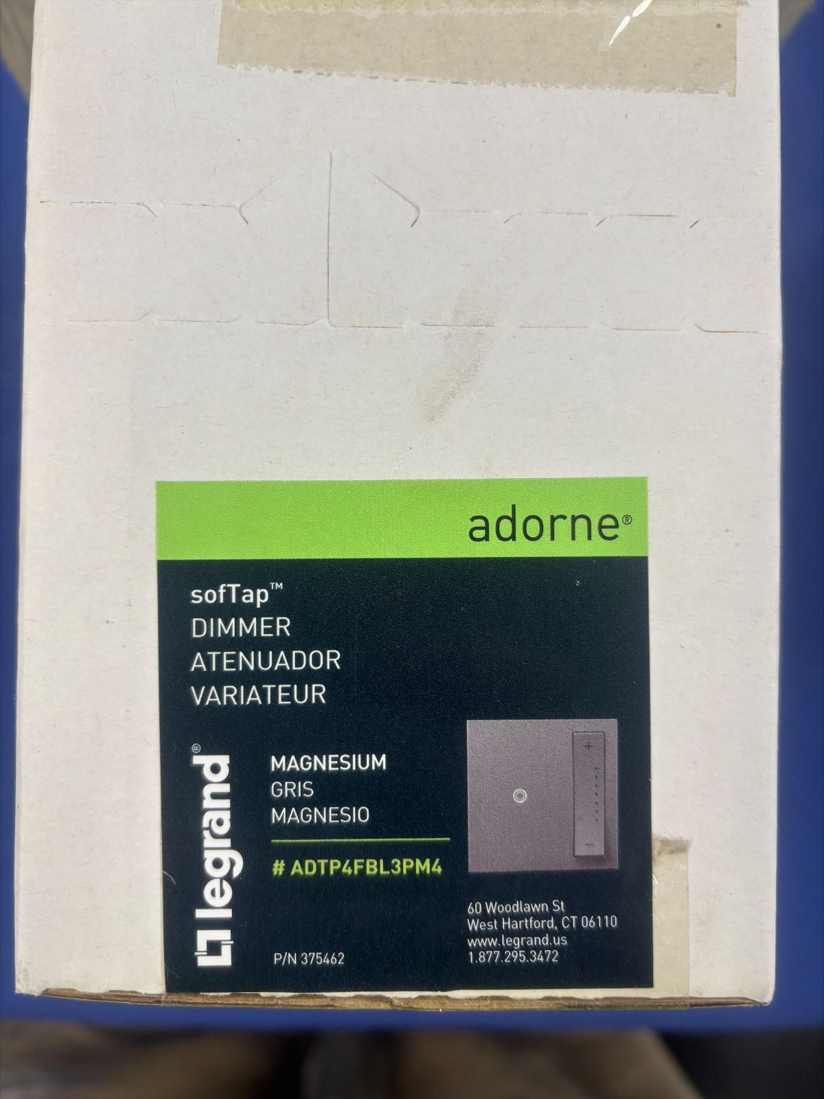 ADTP4FBL3PM4 LEGRAND adorne® sofTap® Dimmer Magnesium 1 Pole 3 Way SEALED gallery