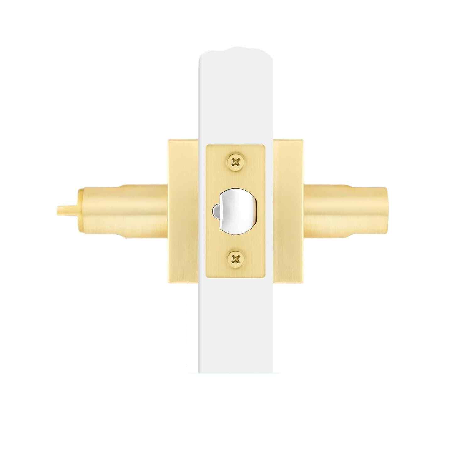 Defiant Tonebridge Satin Brass Keyed Entry Door Lever with Square Rose, ANSI 3 gallery