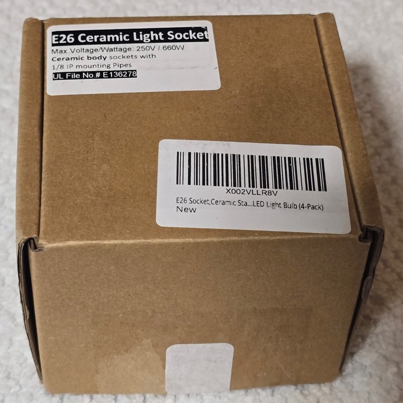 E26 Porcelain Light Socket Medium Base Screw Lamp Holder 660W 250V UL Listed NOB gallery