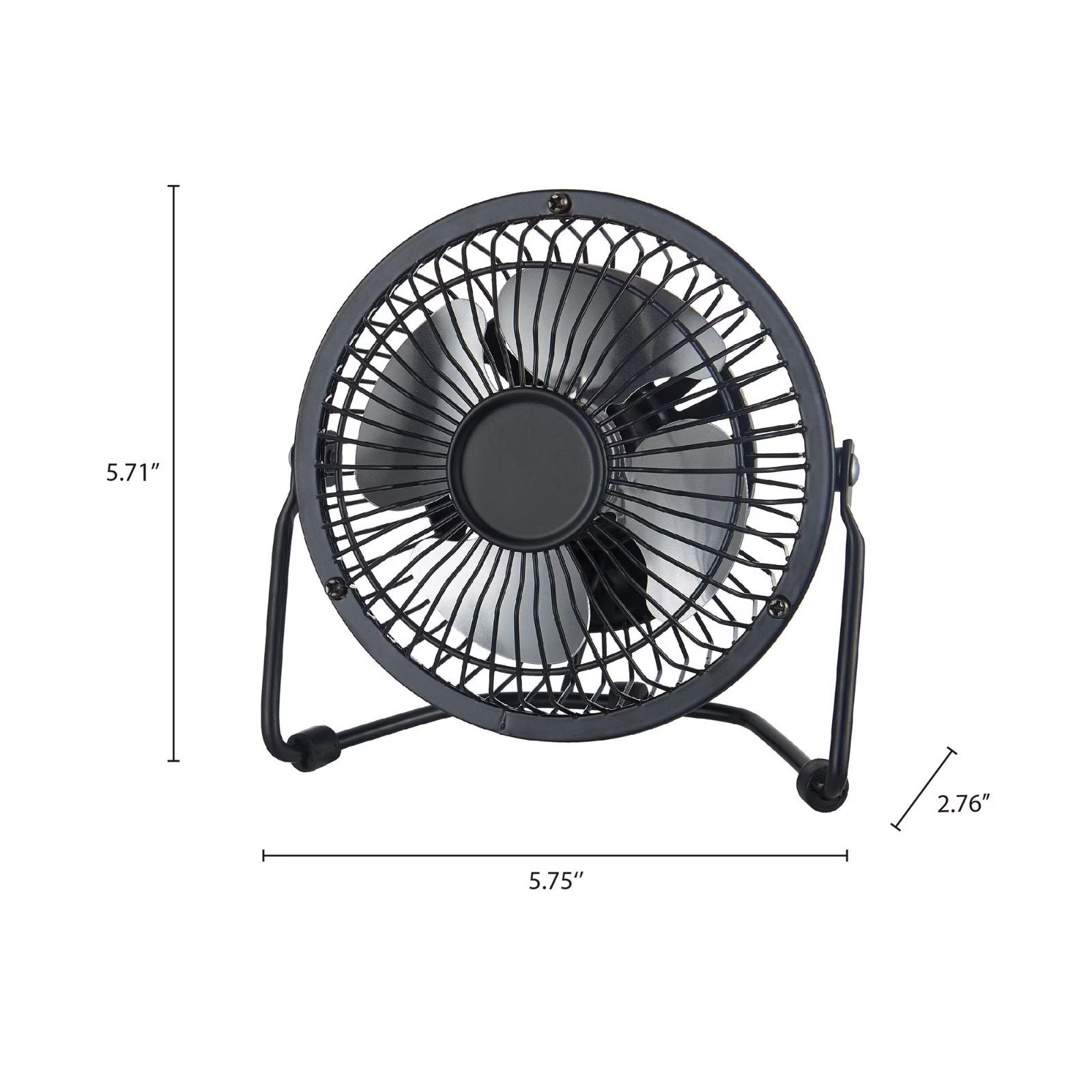 Mainstays 4" Metal USB Powered Tiltable Personal Desk Fan gallery