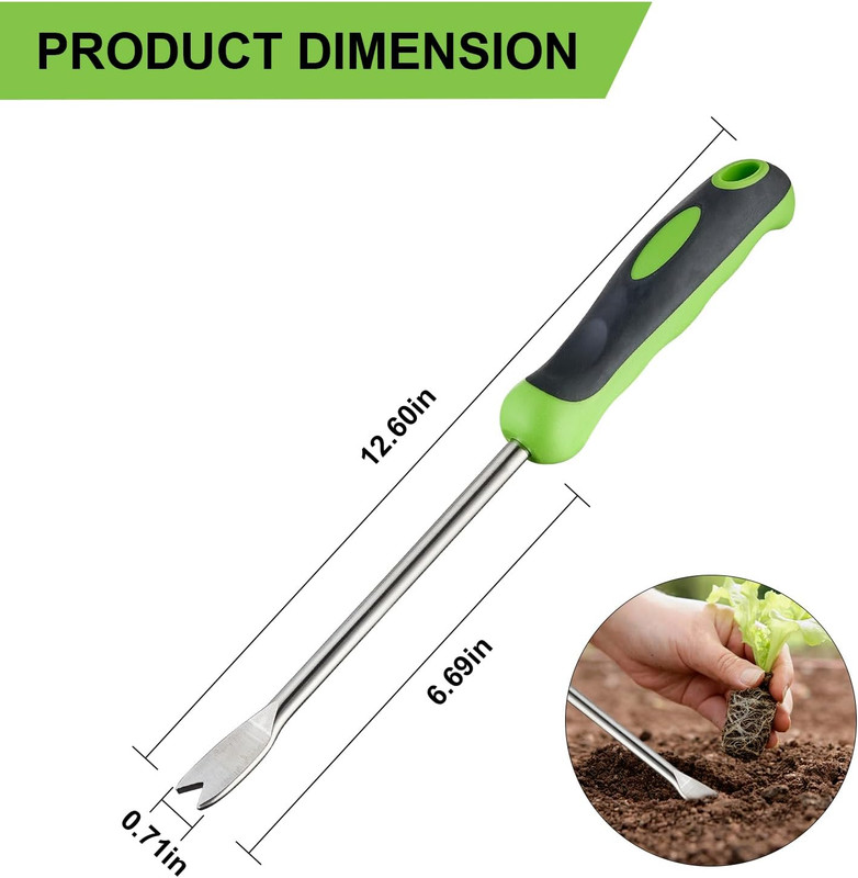 Weed Puller Tool, Stand up Dandelion Weeder with Long Handle, Heavy Duty Stainle gallery