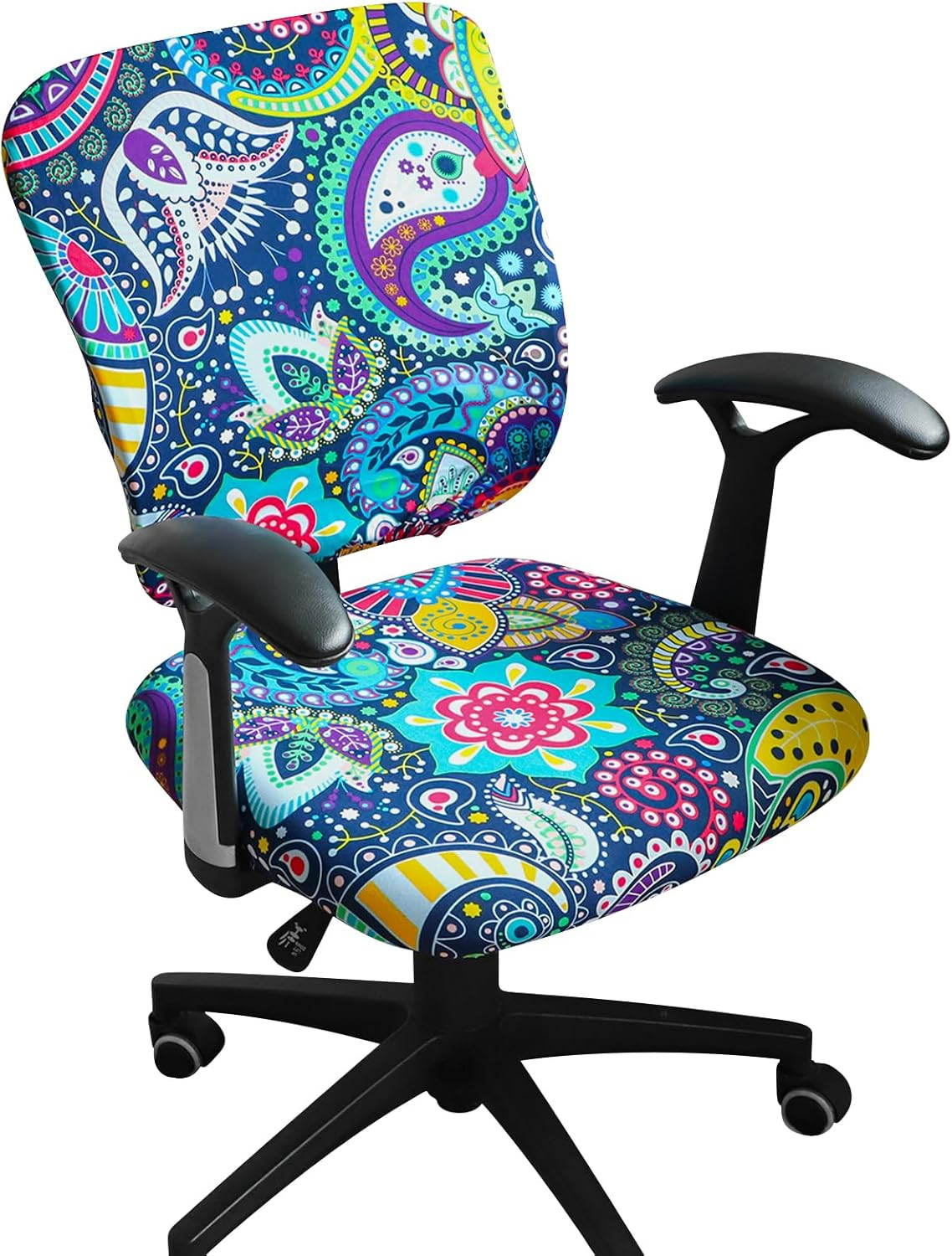 Desk Chair Cover Stretch Boho Office Chair Covers Two Piece for Split Office Cha gallery