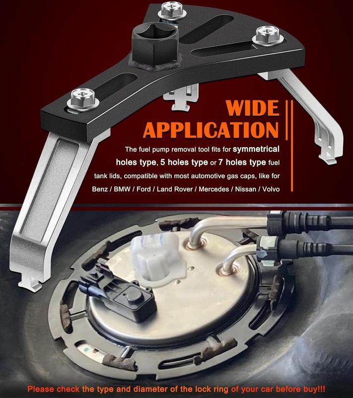 For Universal Fuel Tank Lock Ring Tool 5.31-7.17" Adjustable Removal Installer gallery