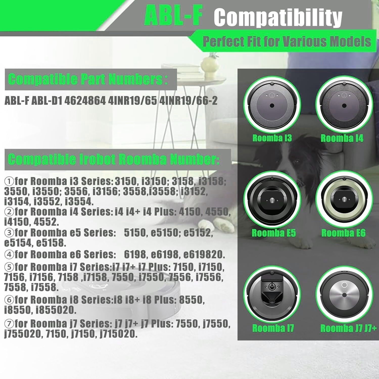 64.2Wh Genuine Battery ABL-F for iRobot Roomba i4 i5 i6 i7 i8 e5 e6 j5 j6 j7 j7+ gallery