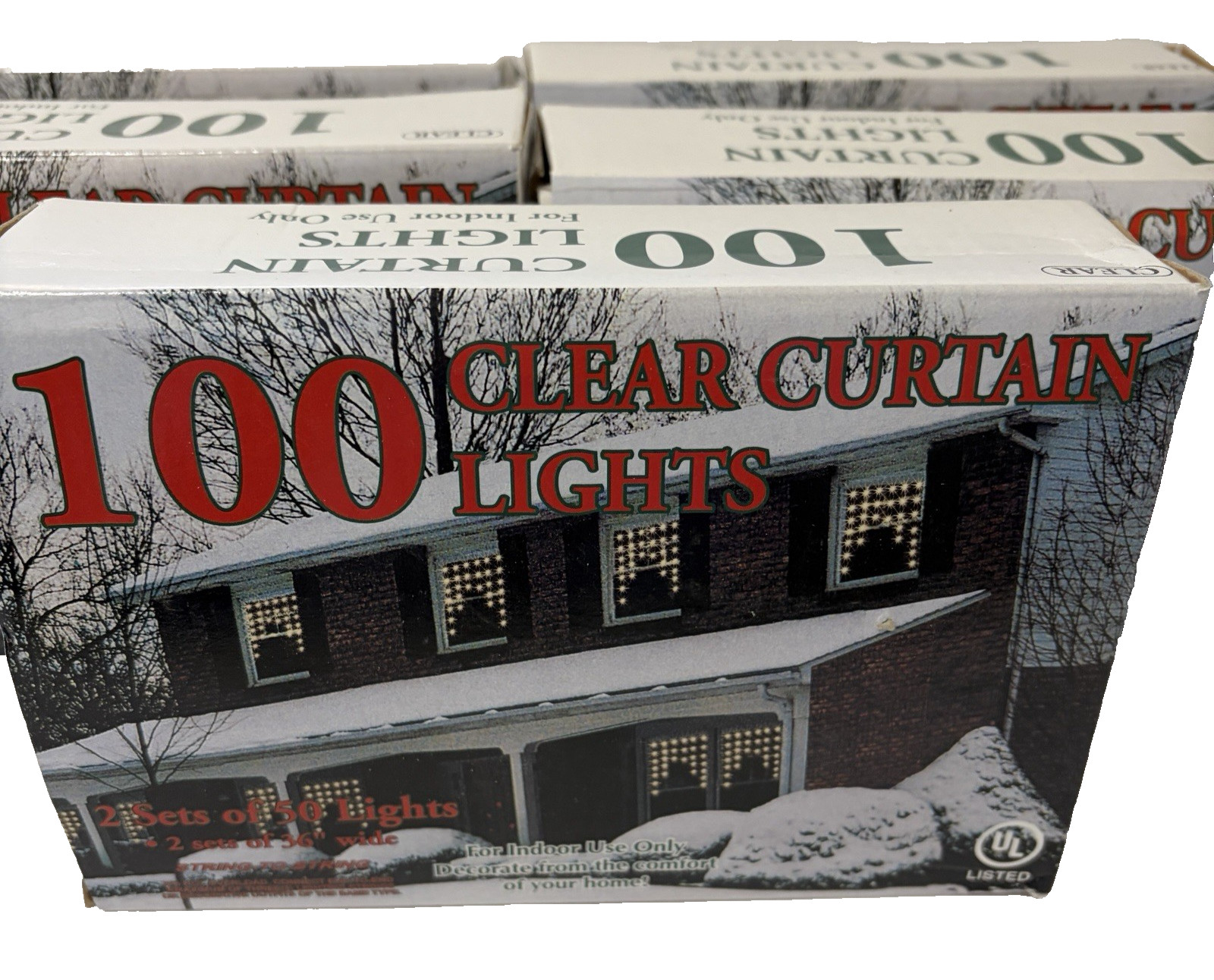 100 Clear Curtain Lights Indoor Use Only UL Listed for Safety gallery