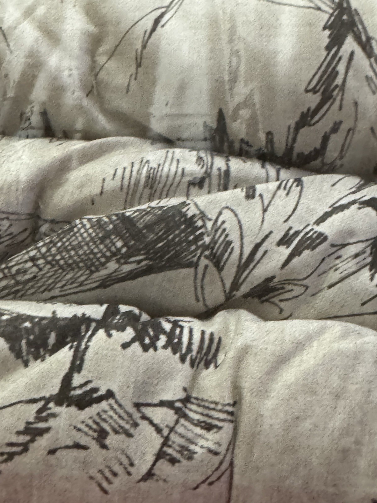 Pottery Barn Rustic Forest Deer Stag Sherpa Full/Queen Quilt Comforter New gallery