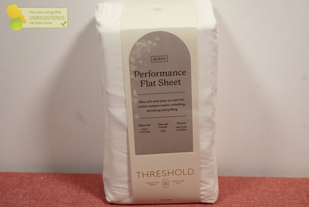 Threshold 400 Thread Count Performance Flat Sheet White Queen*