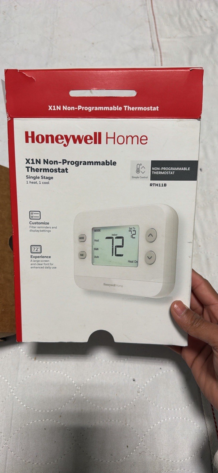 Honeywell Home RTH11B Non-Programmable Thermostat 1 Heat/1 Cool White gallery