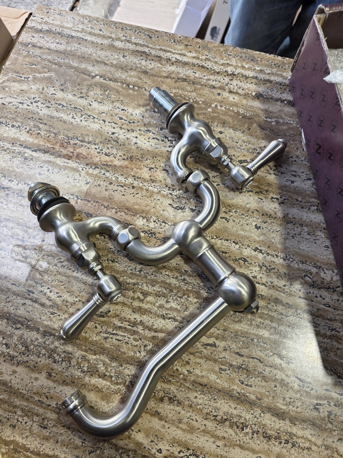 ROHL Acqui A1420LMSTN-2 Open Box Satin Nickel Bridge Luxury Kitchen Faucet gallery