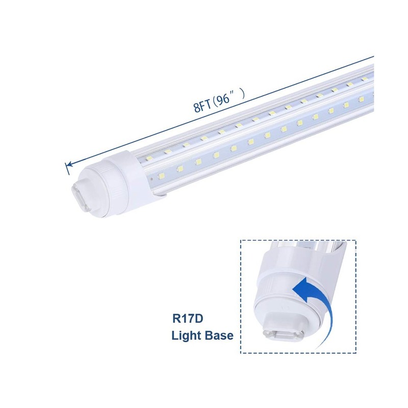 R17d Rotatable HO base V shaped 65W 8 Foot Led Lulbs Double Row,Need Bypass B... gallery