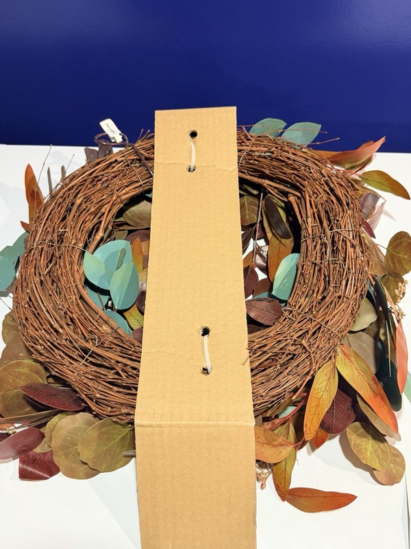 22" Eucalyptus Leaf Wreath by Valerie in Autumn Fall Home Decor H229855 gallery