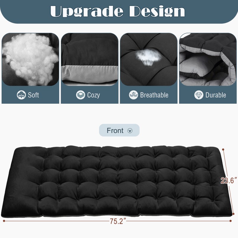 Rollaway Folding Bed with Thick Mattress 4 Position Adjustable Cot Chair Chaise gallery