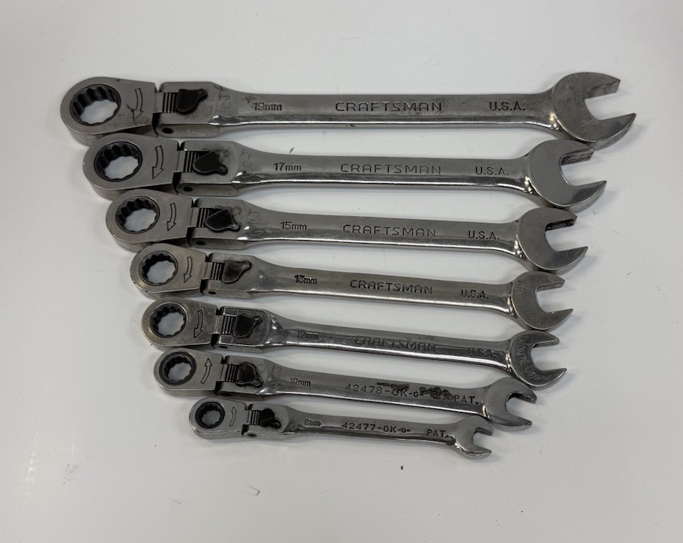 Craftsman USA 7pc SAE Locking Flex Ratcheting Wrench Set -GK-g 42483 42482 42481 gallery