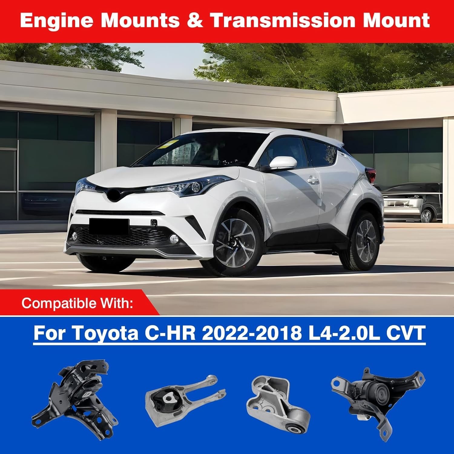 4PCS Engine Motor Mounts & Automatic Trans Mount Set Fits Toyota C-HR 22-18 L... gallery