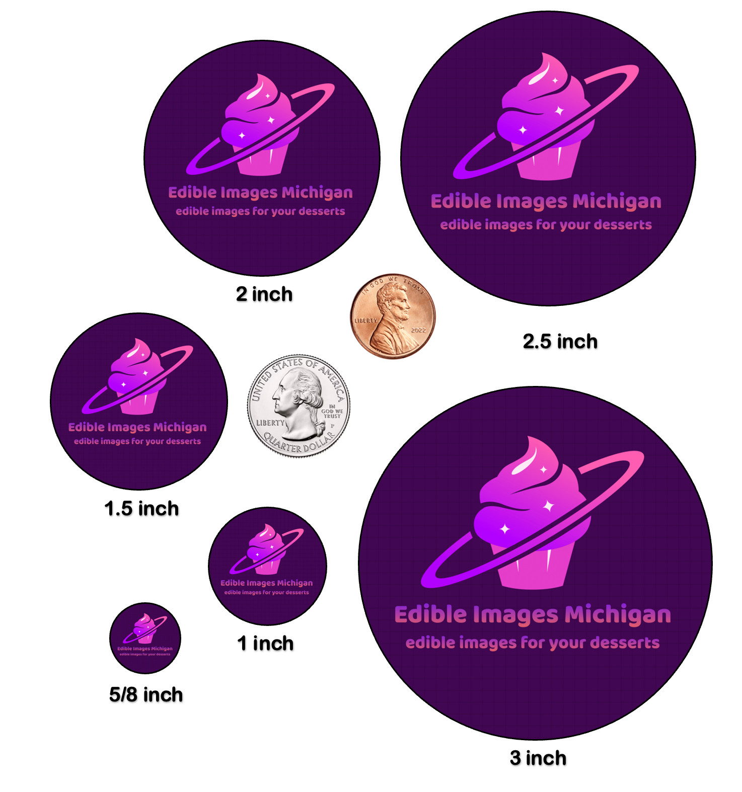 12 Reptiles, frogs, Edible Image rounds, dessert images, Wafer paper, pre cut gallery
