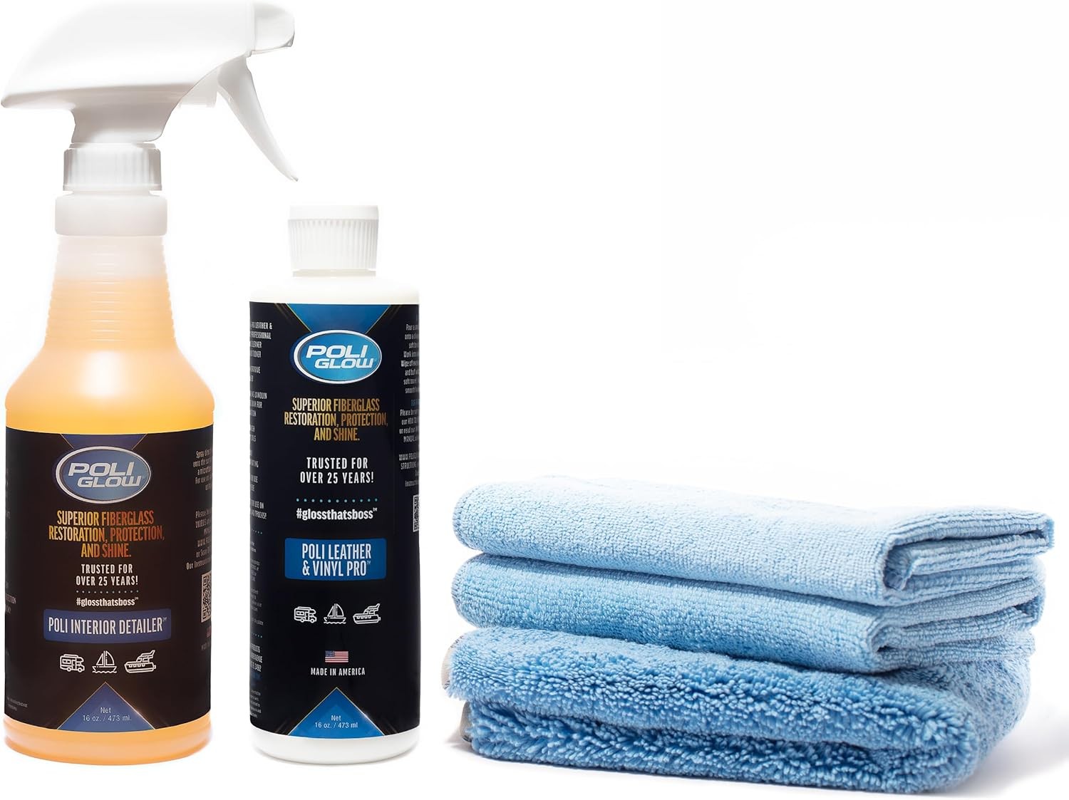 Poli Glow® 320 GSM Microfiber Towel – 16×16 in, 80/20 Polyester-Polyamide gallery