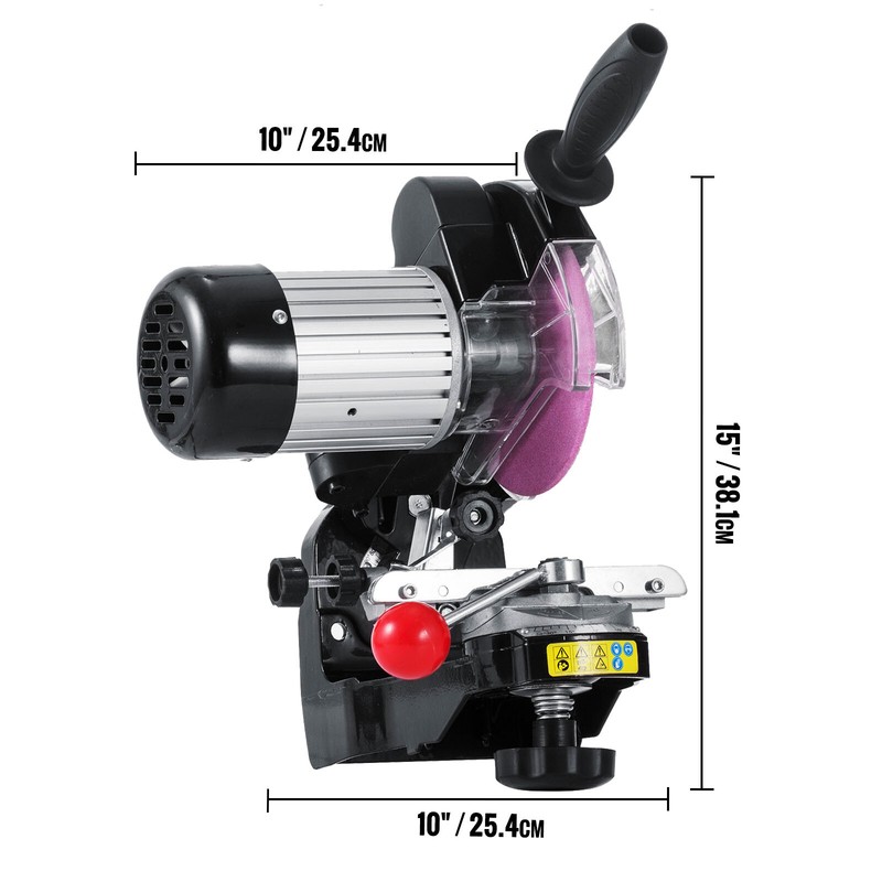 230W Chainsaw Sharpener Grinder w/ Grinding Wheels 1/8”&3/16” Sharpener 110V gallery