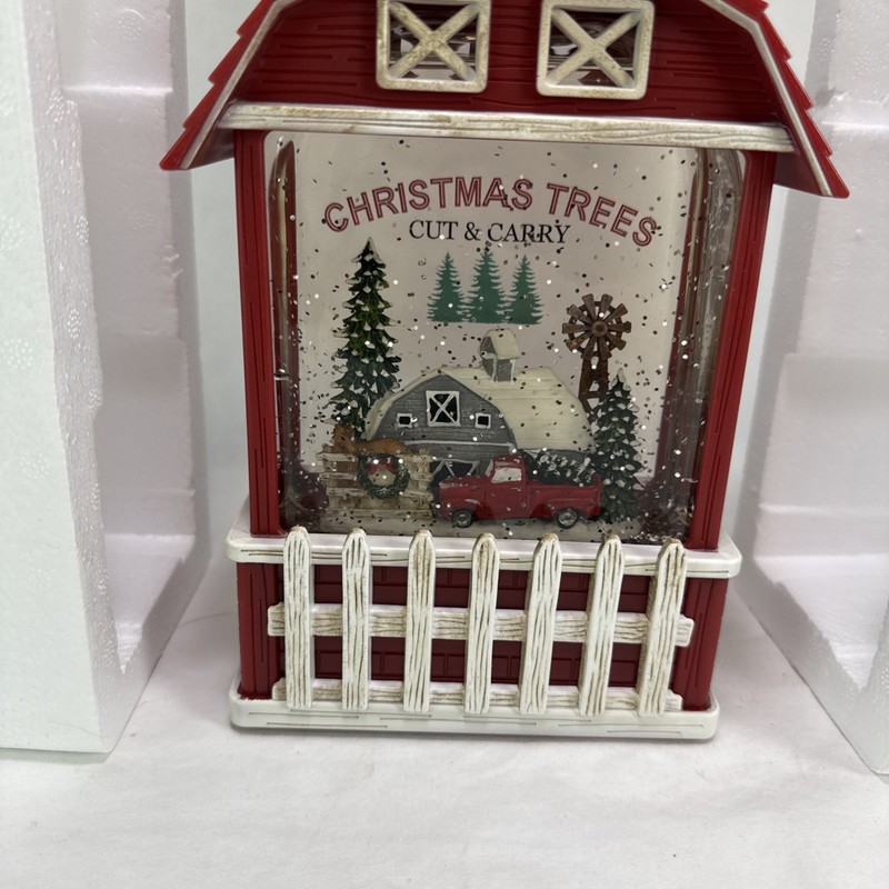 Cracker Barrel Christmas Barn Glitter Globe - New in Box - Rare & Hard-to-Find! gallery