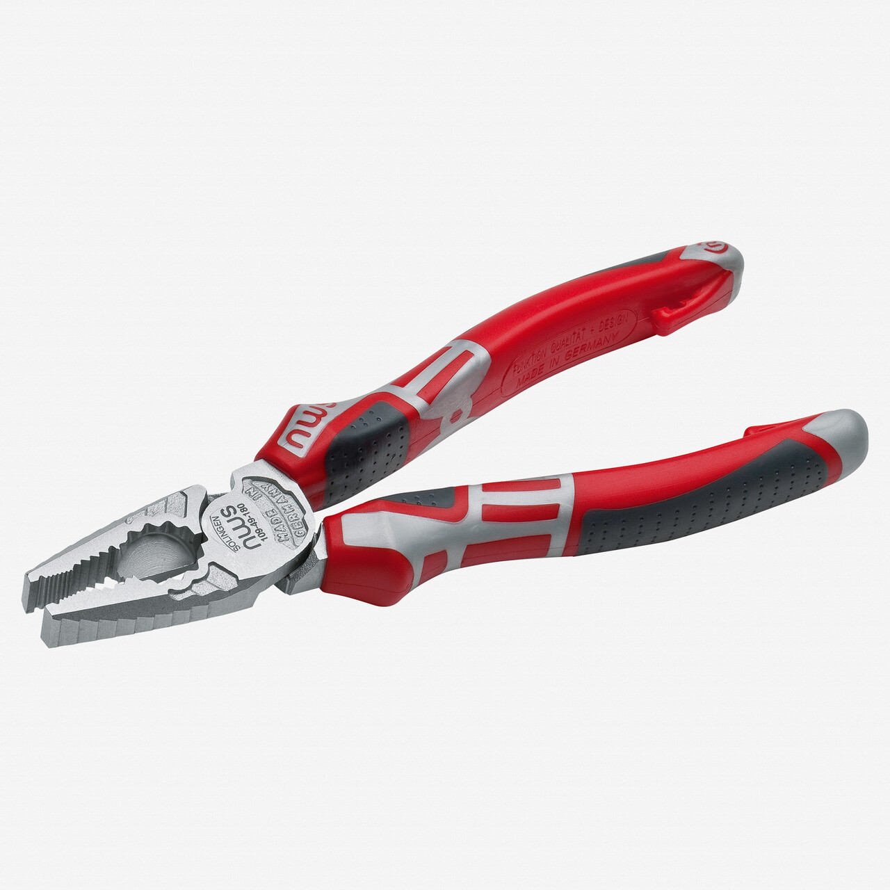 NWS 6.5" High Leverage Combination Pliers CombiMax - Matte Chromium - SoftGripp, gallery