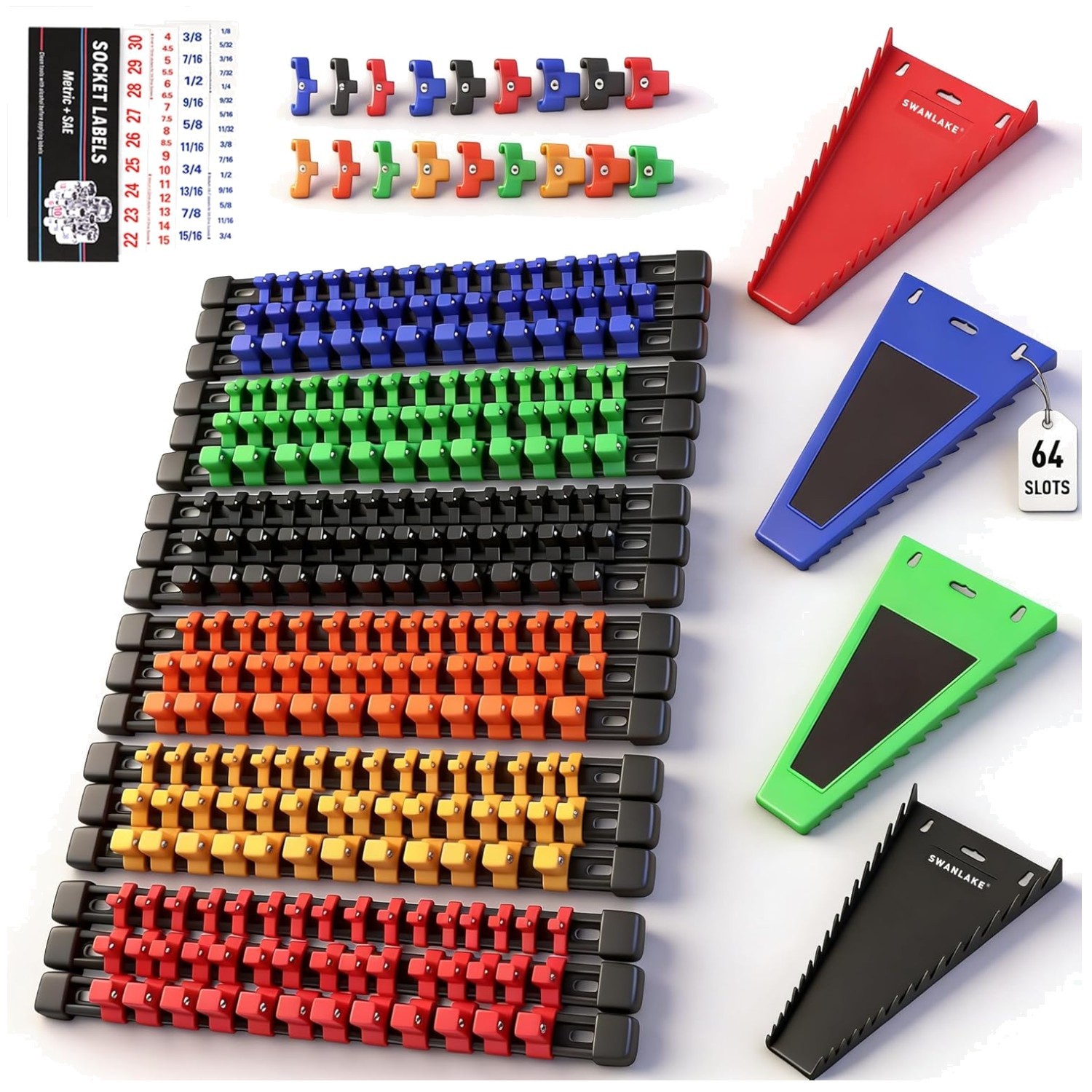 22-Piece Socket & Wrench Organizer Set gallery
