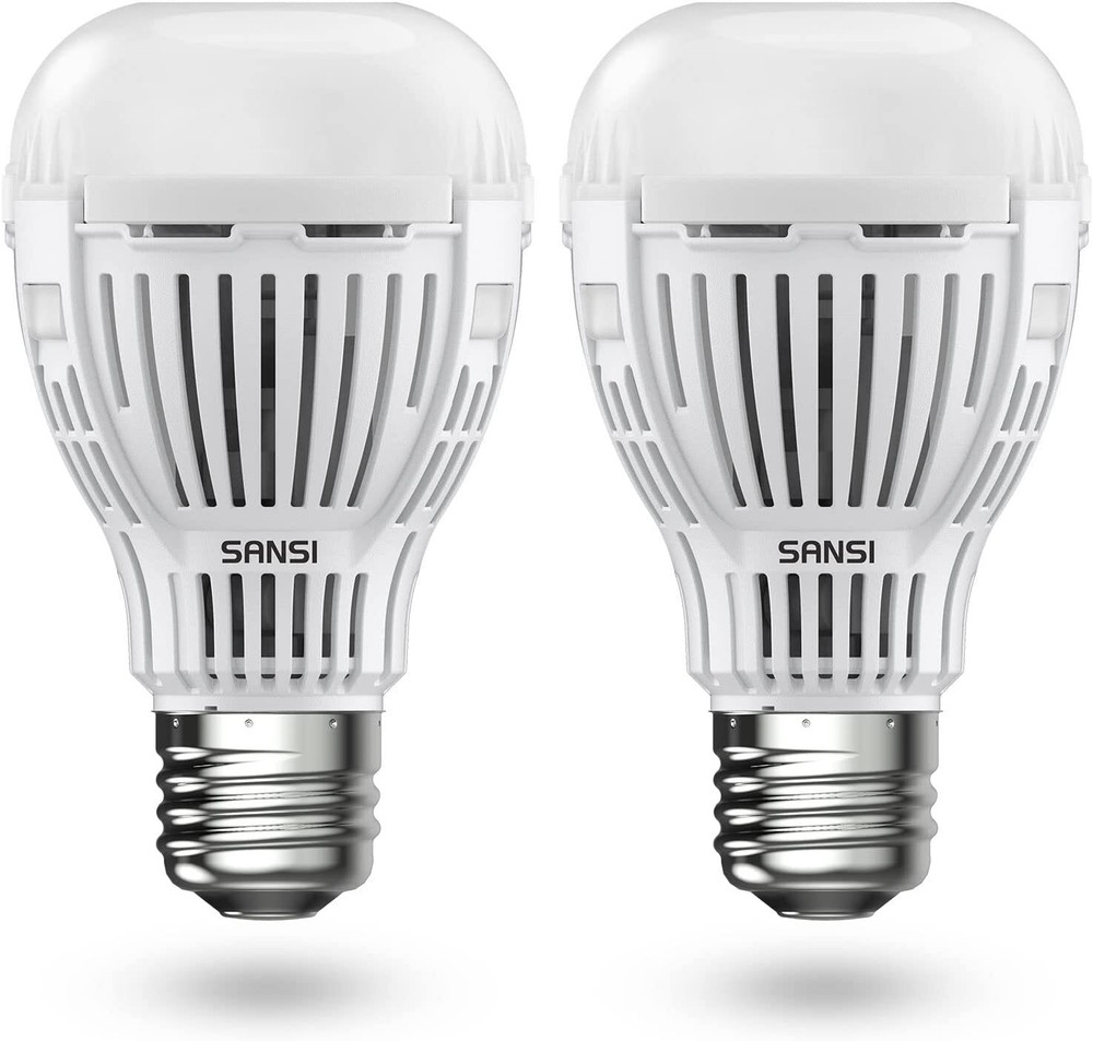 SANSI Light Sensor LED Light Bulb Dusk to Dawn 80W Security Bulb Auto On/OFF x2