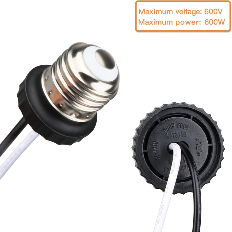 E26 Socket Adapter, 6 Pack Light Bulb Socket Pigtail, Screw in Male Light Socket gallery