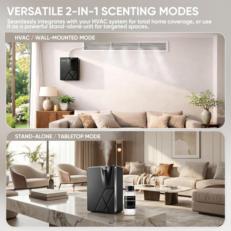 Waterless Essential Oil Scent Diffuser, Wall Mount or Desktop, Smart Life App gallery