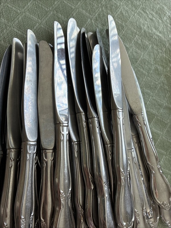 74 Oneida Community Stainless Flatware Knife Knives Lot Wedding Crafts Camp Chur gallery