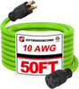 50 Ft 30-Amp Generator Extension Cord, 4-Prong 125/250V 7500W NEMA L14-30P/R, 10 gallery