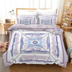 3D Sailboat Harpoon Pattern Quilt Cover Set Bedding Sets Pillowcases 64