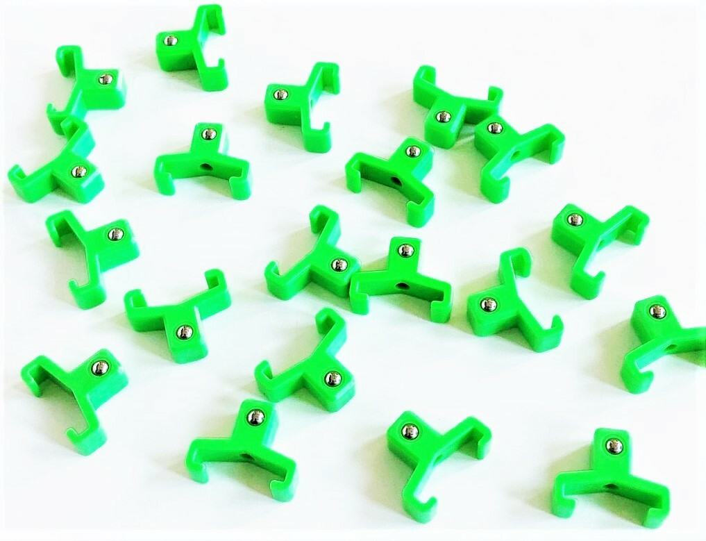 20 GOLIATH INDUSTRIAL ABS 3/8" GREEN REPLACEMENT SOCKET RACK RAIL CLIPS SC38G gallery