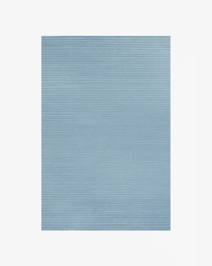 blue woolen Hand Tufted Carpet bedroom kitchen hall gallery