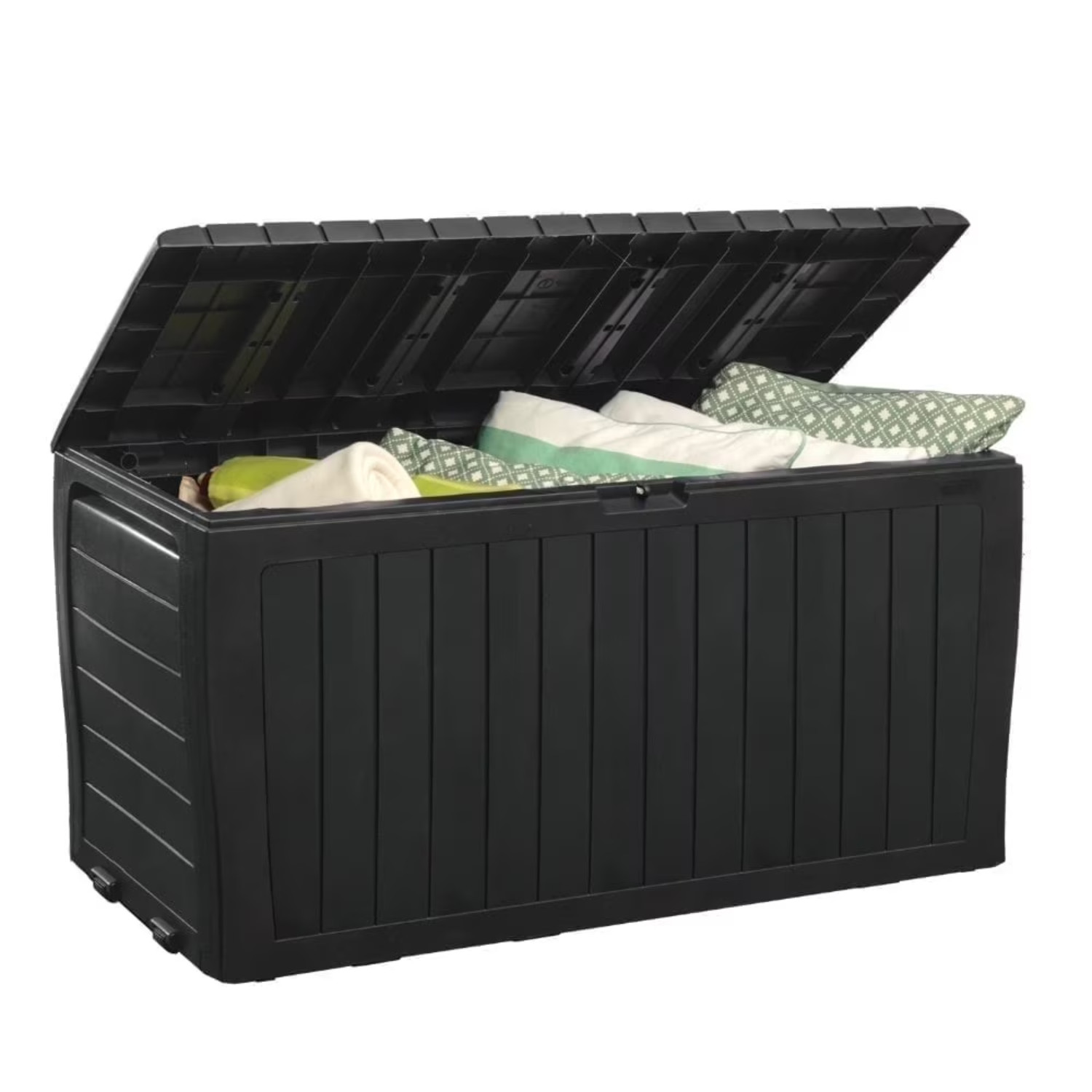 Keter Marvel Plus 71 Gallon Resin Deck Box Graphite Outdoor Patio Storage gallery