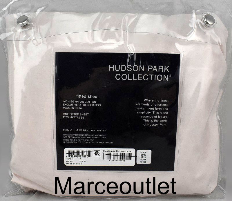 Hudson Park Classic Linens Egyptian Cotton Percale TWIN Fitted Sheet Blush gallery