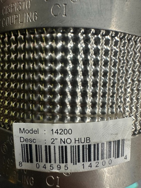 Everflow 2” No-Hub Coupling EF14200 – Shielded Cast Iron/PVC Pipe Connector gallery
