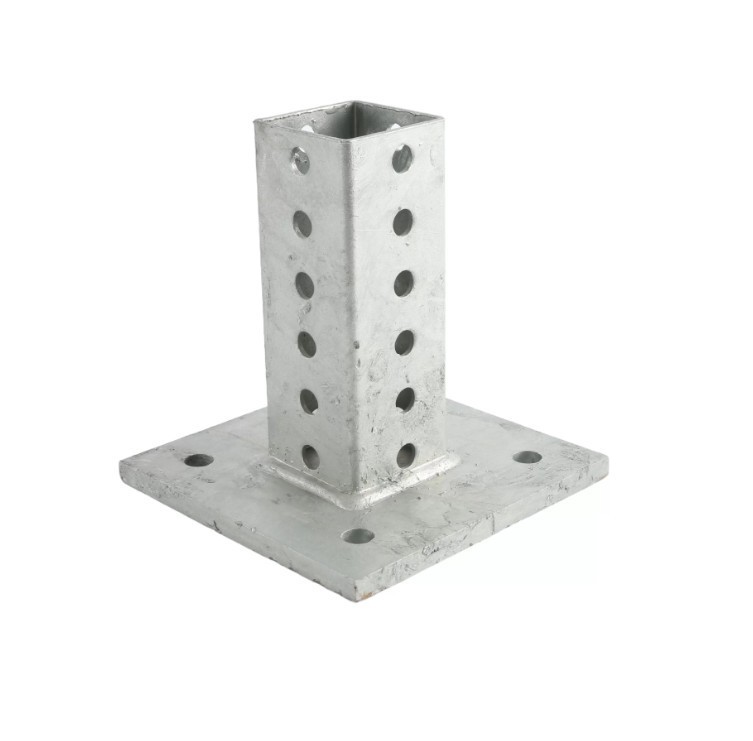 2" x 2" Square Sign Post Mounting Base (Galvanized Steel) gallery