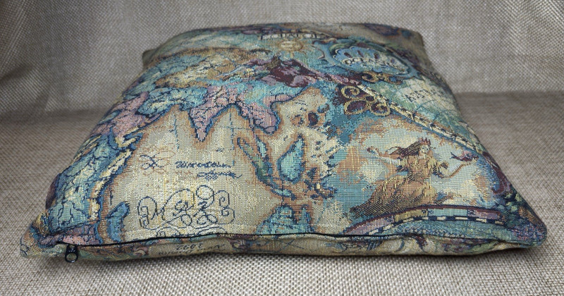 Map Throw Pillow Nautical Celestial Mermaidcore Sirens Vtg Old World Tapestry gallery
