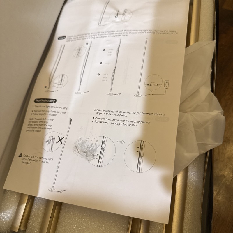 Govee Floor Lamp Basic, Champagne color, Open Box gallery
