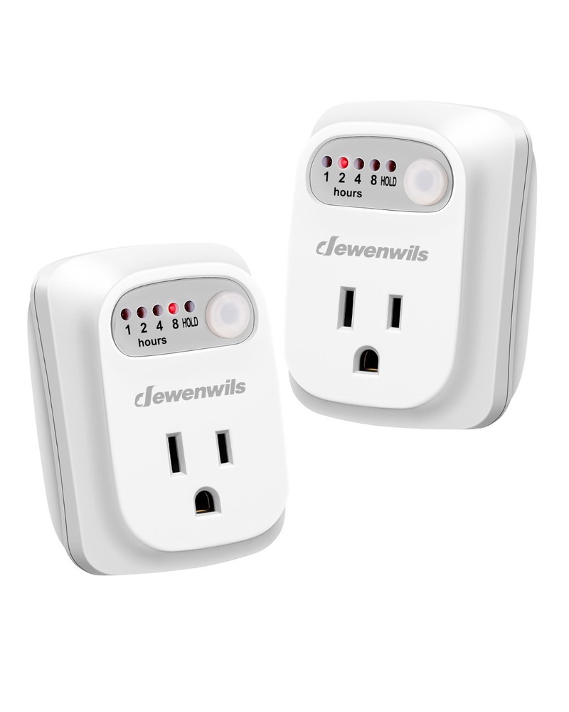 DEWENWILS 2-Pack Countdown Timer Outlet Auto Shut Off Safety 15A 1000W UL