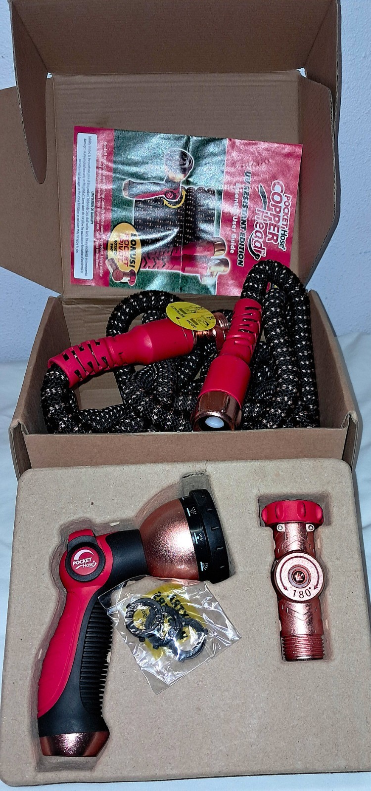 Copper Head 75 Ft Pocket Pivot Expandable Garden Hose 3X STRONG Swivels $89.99 gallery