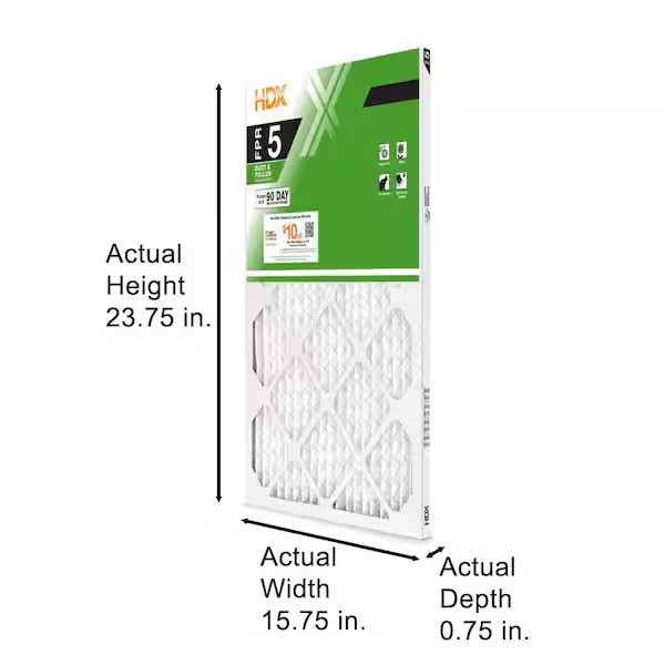 16 x 24 x 1 Standard Pleated Air Filter FPR 5, 3-Pack, Air Filters Replacement gallery