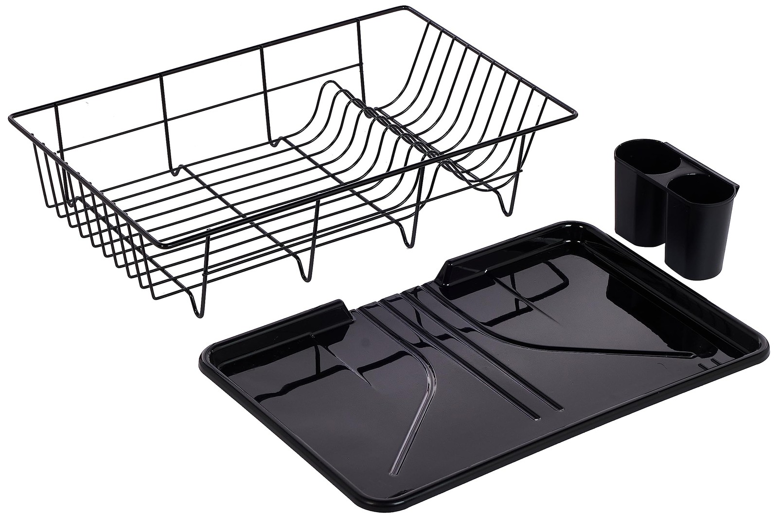Sweet Home Collection Dish Drainer Drain Board and Utensil Holder Simple Easy gallery