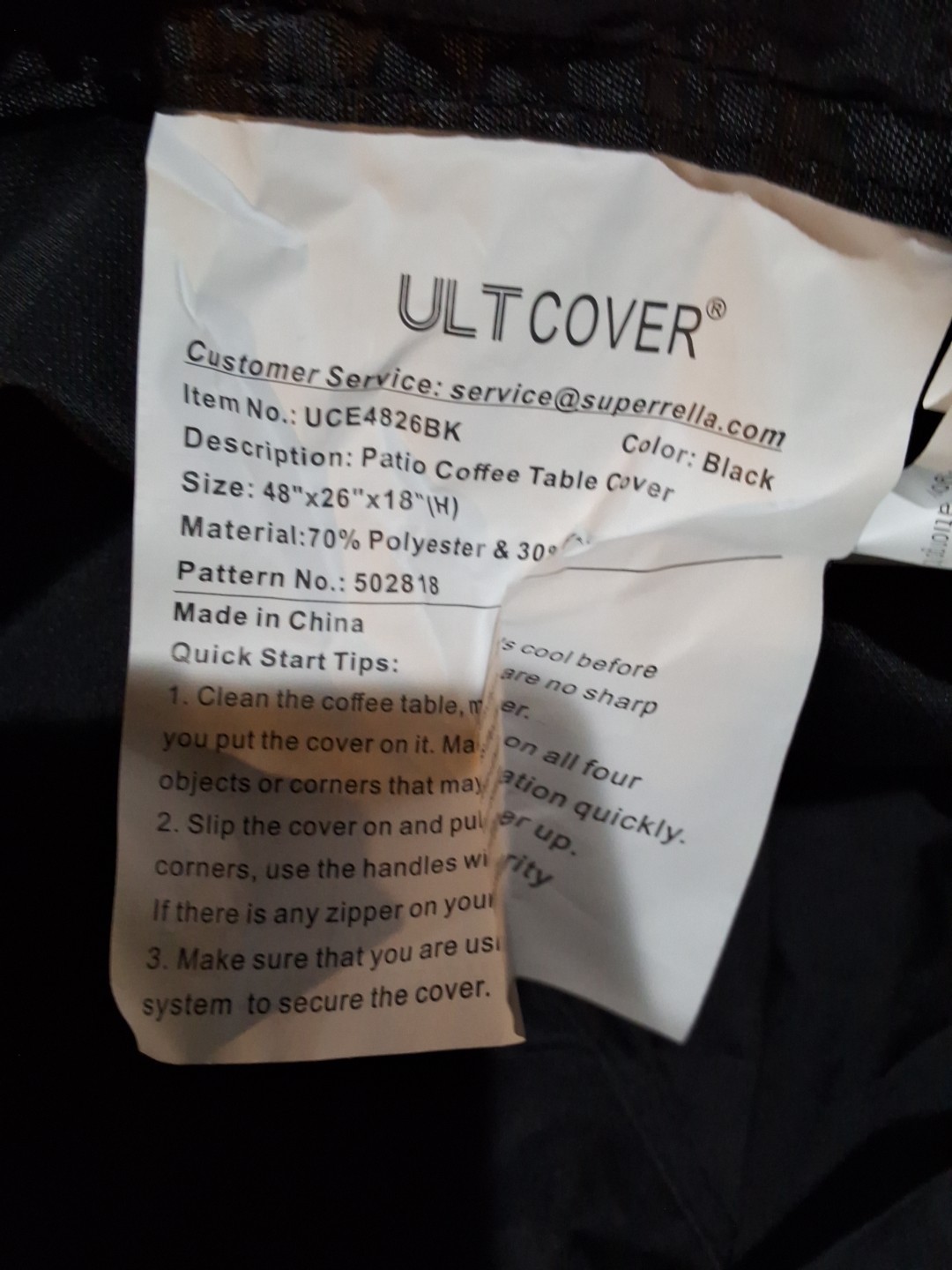 Ultcover Patio Cover Square BlackTable Chairs Large Waterproof gallery
