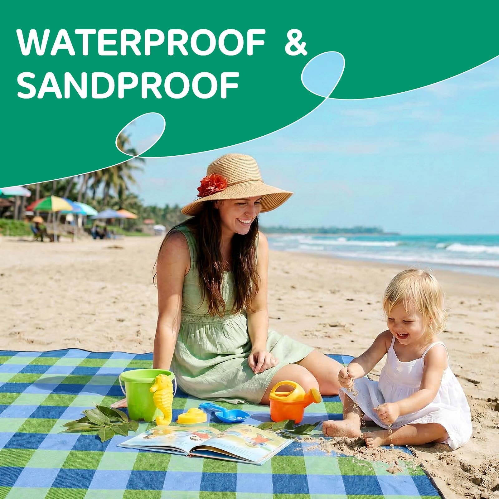 Picnic Blanket Waterproof Foldable Extra Large Outdoor Camping Beach RYCHIC gallery