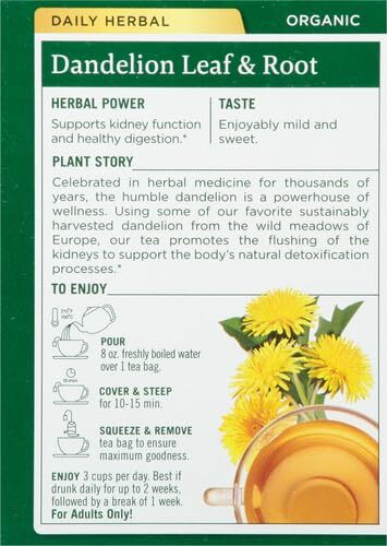 Tea, Organic Dandelion Leaf & Root, Supports Kidney Funct gallery