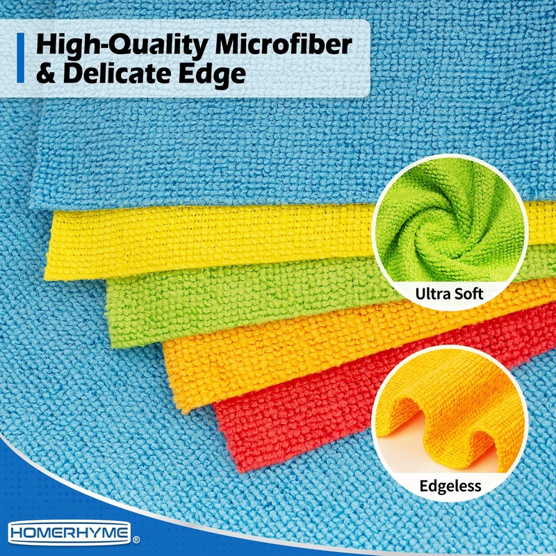 Microfiber Cleaning Cloth, 100 Pack Cleaning Rags Microfiber Towel Bulk Absor... gallery