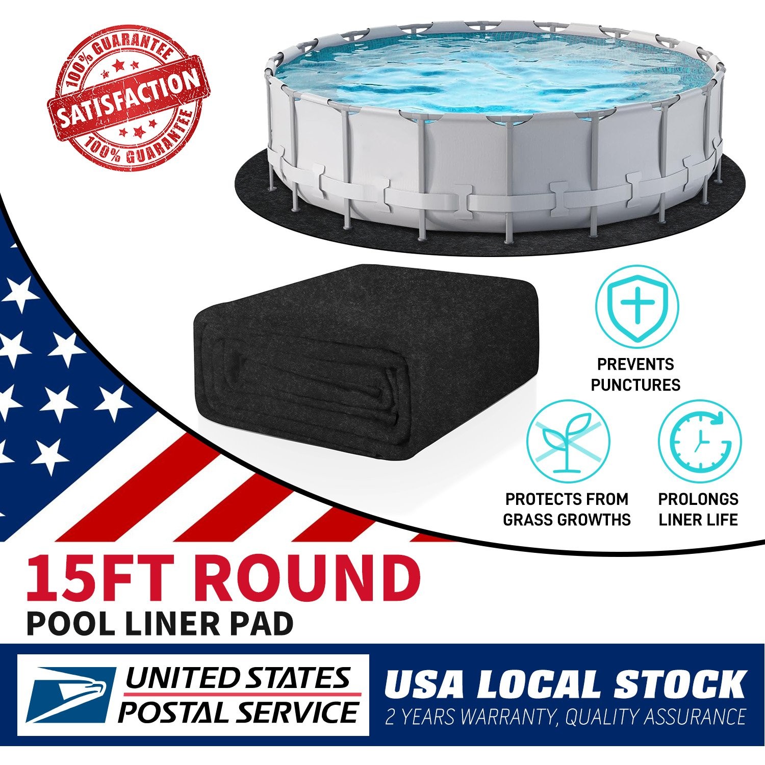 15Ft Round Aboveground Swimming Pool Floor Pad Above Ground Liner Guard Durable gallery